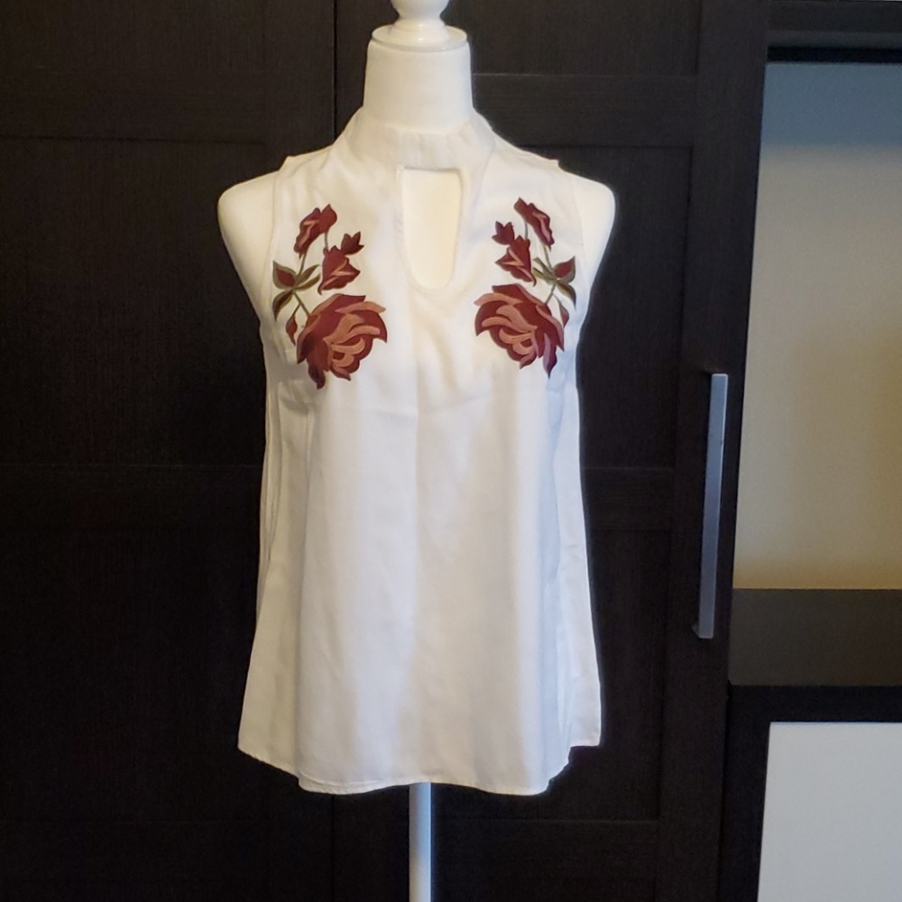 Embroidered tank top